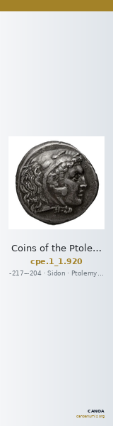 Coins of the Ptolemaic Empire Vol. I, Part 1, no. 920 — CANOA