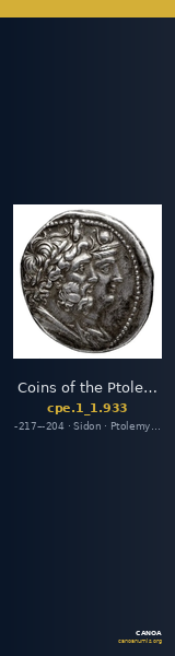 Coins of the Ptolemaic Empire Vol. I, Part 1, no. 933 — CANOA