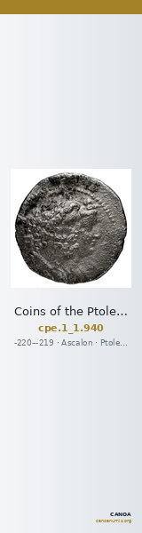 Coins of the Ptolemaic Empire Vol. I, Part 1, no. 940 — CANOA