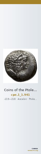 Coins of the Ptolemaic Empire Vol. I, Part 1, no. 941 — CANOA