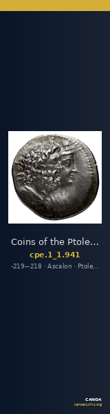 Coins of the Ptolemaic Empire Vol. I, Part 1, no. 941 — CANOA