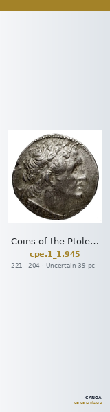 Coins of the Ptolemaic Empire Vol. I, Part 1, no. 945 — CANOA