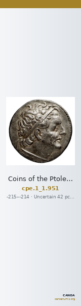 Coins of the Ptolemaic Empire Vol. I, Part 1, no. 951 — CANOA