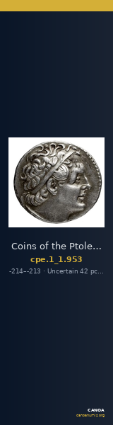 Coins of the Ptolemaic Empire Vol. I, Part 1, no. 953 — CANOA