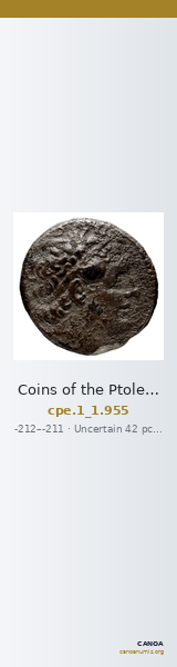 Coins of the Ptolemaic Empire Vol. I, Part 1, no. 955 — CANOA