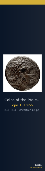 Coins of the Ptolemaic Empire Vol. I, Part 1, no. 955 — CANOA