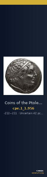 Coins of the Ptolemaic Empire Vol. I, Part 1, no. 956 — CANOA