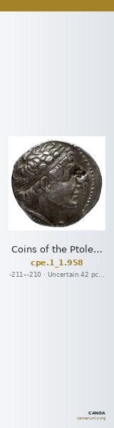 Coins of the Ptolemaic Empire Vol. I, Part 1, no. 958 — CANOA