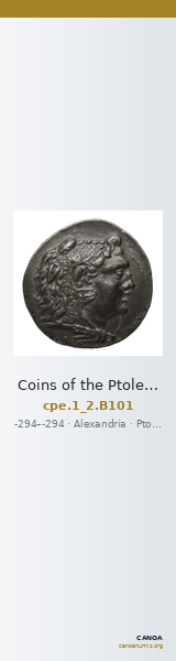 Coins of the Ptolemaic Empire Vol. I, Part II, no. B101 — CANOA