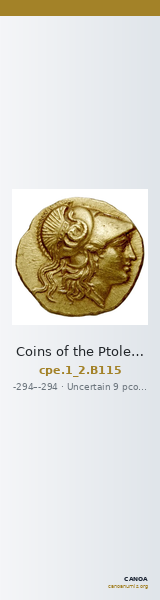 Coins of the Ptolemaic Empire Vol. I, Part II, no. B115 — CANOA