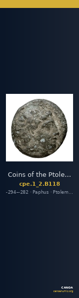 Coins of the Ptolemaic Empire Vol. I, Part II, no. B118 — CANOA