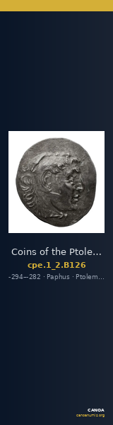 Coins of the Ptolemaic Empire Vol. I, Part II, no. B126 — CANOA