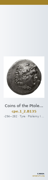 Coins of the Ptolemaic Empire Vol. I, Part II, no. B135 — CANOA
