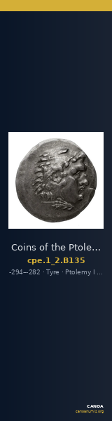 Coins of the Ptolemaic Empire Vol. I, Part II, no. B135 — CANOA
