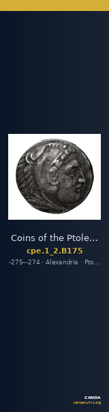 Coins of the Ptolemaic Empire Vol. I, Part II, no. B175 — CANOA