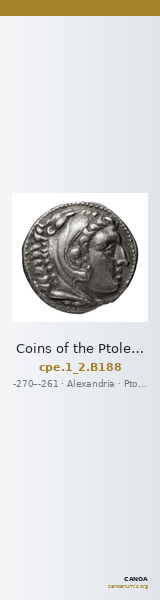 Coins of the Ptolemaic Empire Vol. I, Part II, no. B188 — CANOA