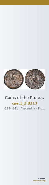 Coins of the Ptolemaic Empire Vol. I, Part II, no. B213 — CANOA