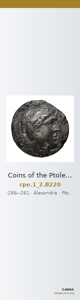 Coins of the Ptolemaic Empire Vol. I, Part II, no. B220 — CANOA