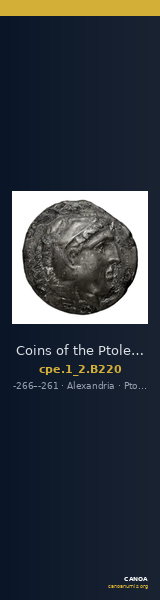 Coins of the Ptolemaic Empire Vol. I, Part II, no. B220 — CANOA