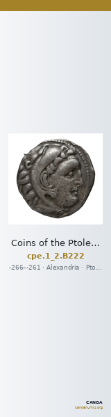 Coins of the Ptolemaic Empire Vol. I, Part II, no. B222 — CANOA