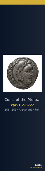 Coins of the Ptolemaic Empire Vol. I, Part II, no. B222 — CANOA