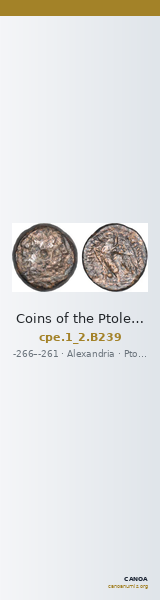 Coins of the Ptolemaic Empire Vol. I, Part II, no. B239 — CANOA