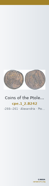 Coins of the Ptolemaic Empire Vol. I, Part II, no. B242 — CANOA