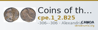 Coins of the Ptolemaic Empire Vol. I, Part II, no. B25 — CANOA