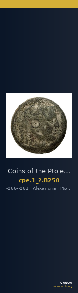 Coins of the Ptolemaic Empire Vol. I, Part II, no. B250 — CANOA