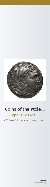 Coins of the Ptolemaic Empire Vol. I, Part II, no. B271 — CANOA