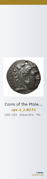 Coins of the Ptolemaic Empire Vol. I, Part II, no. B275 — CANOA