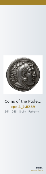 Coins of the Ptolemaic Empire Vol. I, Part II, no. B289 — CANOA