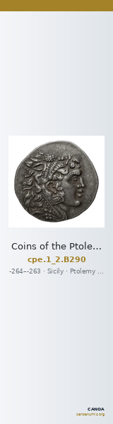 Coins of the Ptolemaic Empire Vol. I, Part II, no. B290 — CANOA