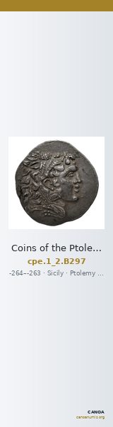 Coins of the Ptolemaic Empire Vol. I, Part II, no. B297 — CANOA