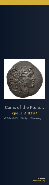 Coins of the Ptolemaic Empire Vol. I, Part II, no. B297 — CANOA