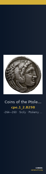 Coins of the Ptolemaic Empire Vol. I, Part II, no. B298 — CANOA