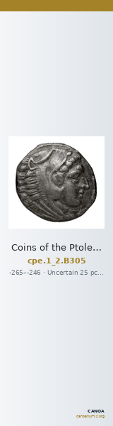 Coins of the Ptolemaic Empire Vol. I, Part II, no. B305 — CANOA
