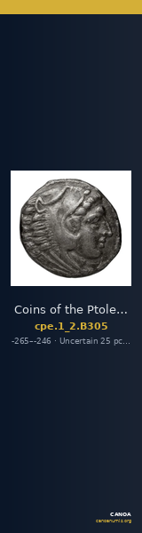 Coins of the Ptolemaic Empire Vol. I, Part II, no. B305 — CANOA