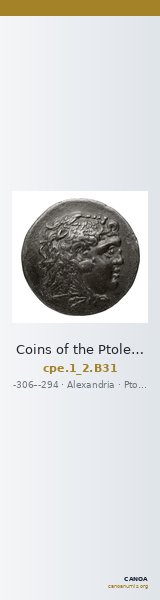Coins of the Ptolemaic Empire Vol. I, Part II, no. B31 — CANOA