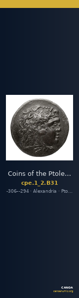 Coins of the Ptolemaic Empire Vol. I, Part II, no. B31 — CANOA