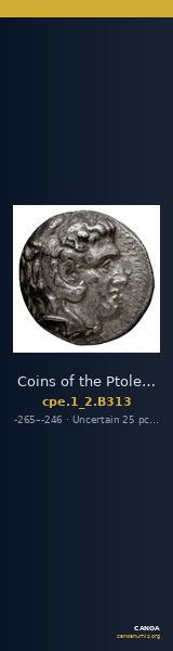 Coins of the Ptolemaic Empire Vol. I, Part II, no. B313 — CANOA