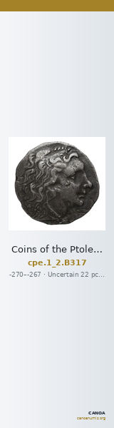 Coins of the Ptolemaic Empire Vol. I, Part II, no. B317 — CANOA