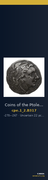 Coins of the Ptolemaic Empire Vol. I, Part II, no. B317 — CANOA
