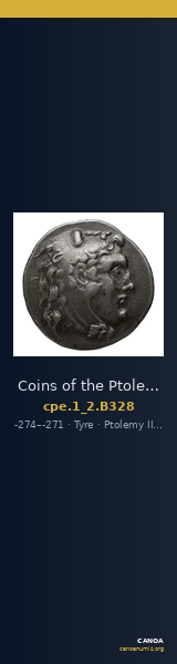 Coins of the Ptolemaic Empire Vol. I, Part II, no. B328 — CANOA