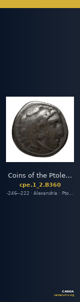 Coins of the Ptolemaic Empire Vol. I, Part II, no. B360 — CANOA