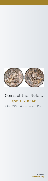 Coins of the Ptolemaic Empire Vol. I, Part II, no. B368 — CANOA