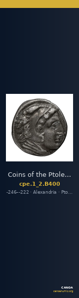 Coins of the Ptolemaic Empire Vol. I, Part II, no. B400 — CANOA