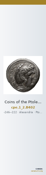 Coins of the Ptolemaic Empire Vol. I, Part II, no. B402 — CANOA