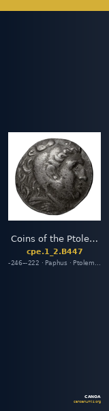 Coins of the Ptolemaic Empire Vol. I, Part II, no. B447 — CANOA