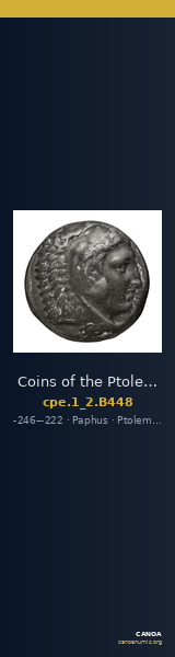 Coins of the Ptolemaic Empire Vol. I, Part II, no. B448 — CANOA